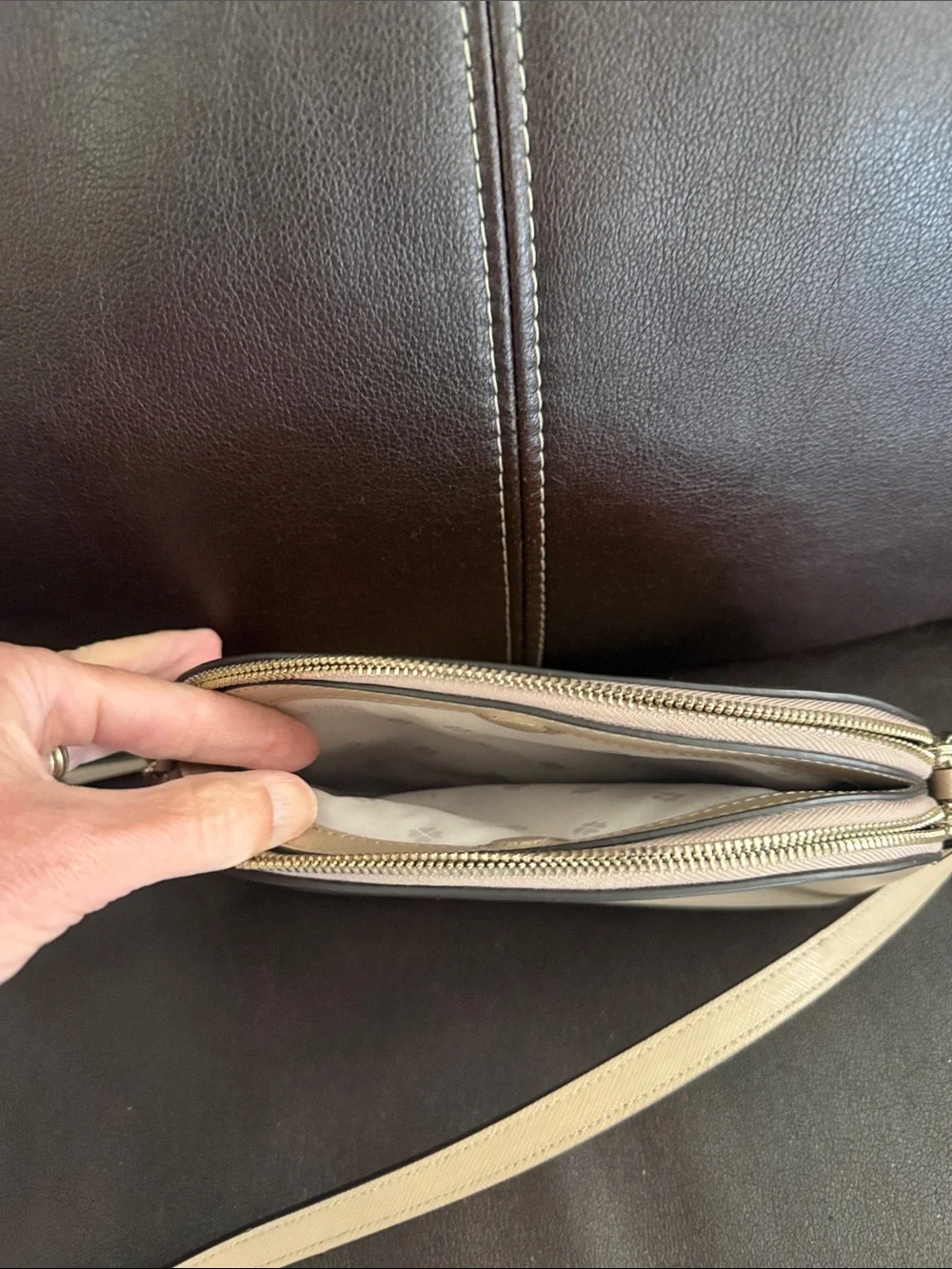 kate spade beige dome crossbody bag